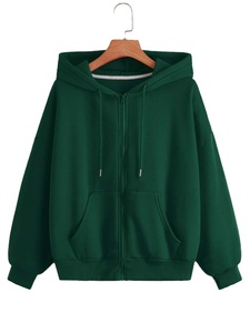 Sweats à capuche zippés élégants et confortables avec poche au design unique, logo personnalisé, épaules tombantes, surdimensionnés, pour hommes - Product Image 2