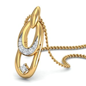 Colgantes de Latón Geométricos, Collar de Latón para Mujer, Chapado en Oro de 18k, Colgante Ovalado Minimalista, Venta al por Mayor - Product Image 3