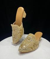 Sandales et Juttis de Luxe pour Femmes, Chaussures Indiennes Tissées à la Main et Brodées, Disponibles à la Vente depuis l'Inde