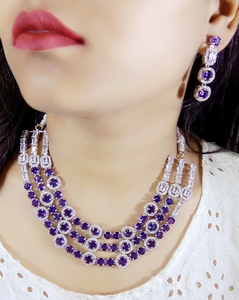 ชุดเครื่องประดับอินเดียมาใหม่พร้อมต่างหูแบบห้อยของขวัญงานหมั้นสำหรับงานแต่งงานคอลเลกชันเครื่องประดับสำหรับเจ้าสาวโฆษณาคุณภาพระดับพรีเมียม - Product Image 6