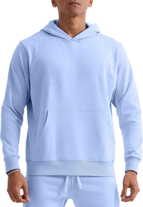 Sudadera con capucha de lana cepillada de primera calidad para hombre de fábrica OEM con cremallera lisa de punto pesado de poliéster/algodón teñido liso a granel - Product Image 6