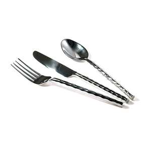 Ensemble de couverts allant au lave-vaisselle poli miroir de haute qualité Ustensile à bord torsadé de vente chaude pour la cuisine, la fête à la maison ou le mariage - Product Image 1