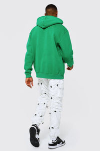 2024 Sudadera con capucha con estampado gráfico de gran tamaño para hombre, sudadera con cremallera para correr al aire libre, sudadera holgada con estampado de mariposa para hombre - Product Image 4