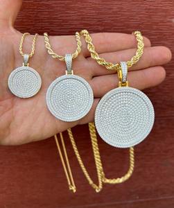 Elegante Collar con Colgante de Diamante Moissanite VVS, Estilo Hip Hop, Chapado en Oro, Plata 925, Joyería Brillante Redonda a Bajo Precio - Product Image 2