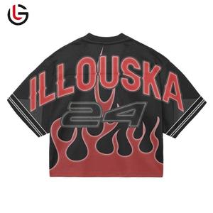 High Quality American Vintage Style Men's <b>T</b>-<b>shirt</b> Classic Baseball Mesh Football <b>Boxy</b> France Soccer Jerseys Breathable Short - Product Image 5