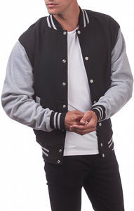 Chaqueta universitaria de cuero de lana 100% de poliéster con etiqueta tejida de alta calidad para hombre, chaqueta de invierno lisa de talla XL - Product Image 5