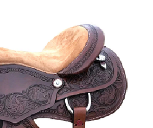 Selle Western en cuir véritable de qualité supérieure pour les courses de barils et l'équitation - Product Image 5