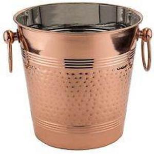 Cubo de hielo redondo de cobre más vendido, cubo enfriador de champán y vino de cerveza galvanizado de cobre de primera calidad para accesorios de bar - Product Image 2