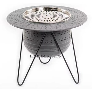 Newly Arrival Elegant Designer Eye Catching Look Home Hotel Restaurants Kitchenware Dallah Tea <b>Pot</b> Heater With Black Color Stand - Product Image 4