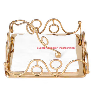 Modern Golden <b>Metal</b> Napkin Holder With <b>Weighted</b> Arm Square Napkin Dispenser For Dining Table Kitchen Restaurant And Hotel Use - Product Image 5