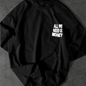 Camiseta de Alta Calidad, Moderna, Estilo Hip Hop, Holgada, con Estampado Gráfico, Informal, de Manga Corta, para Hombre, Verano - Product Image 1