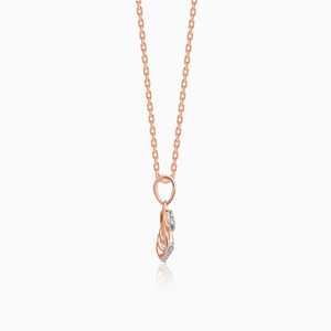 Colliers élégants avec pendentif en diamant Cocoon Lab en or rose avec pierres éblouissantes - Product Image 2
