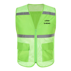 Personalizar todo tipo de ropa de trabajo de seguridad Multi bolsillo Hivis fluorescente construcción chaleco reflectante construcción chaleco chaqueta - Product Image 1