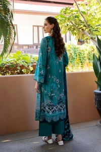 2025 nouvelle mode femmes soie Salwar Kameez formel pakistanais pelouse costumes pour les fêtes été pelouse robe au prix de gros - Product Image 3
