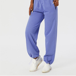 <b>Women</b> Winter Flat Front Fleece <b>Sweatpants</b> Jogger Pants with Pockets High Waist Straight Leg Oversize Regular Fit Cotton - Product Image 5