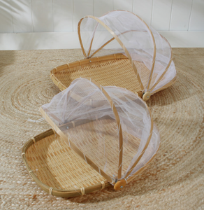 Plateau de décantation en bambou tressé naturel du Vietnam pour la décoration de cuisine rustique, la mise en scène de table, la photographie culinaire et les cadeaux - Product Image 4