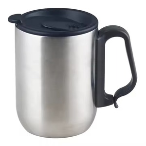 ถ้วยกาแฟสแตนเลสสตีลพร้อมฝาปิดแก้วเก็บความร้อนผนังสองชั้นสำหรับเดินทางในสำนักงานและที่จัดเก็บเครื่องดื่มกลางแจ้ง - Product Image 4