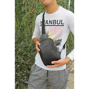 Borsa a tracolla nera da uomo 1004 tracolla in pelle Vintage marrone