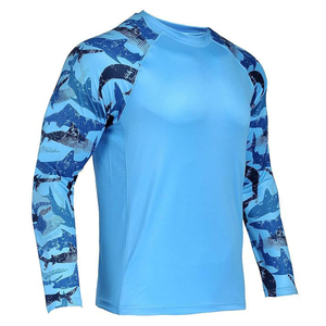 Sublimación manga secado rápido transpirable impermeable manga larga personalizado último diseño UPF 50 100% poliéster pesca camisas - Product Image 1