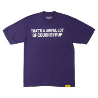 Nouveaux designs tendance T-shirts unisexes surdimensionnés pour hommes en tissu peigné Awful Lot Cough Syrup 300 g/m² 100 % coton de haute qualité