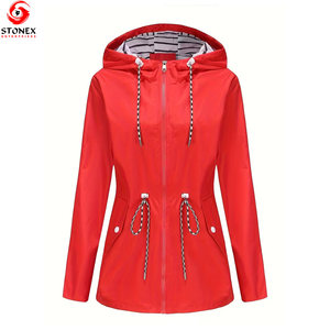 Veste coupe-vent à capuche pour femme, légère, d'hiver, à fermeture éclair, séchage rapide, personnalisable, de haute qualité - Product Image 1