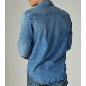 Camisa de Vestir Formal de Manga Larga con Cuello Alto para Hombre, de Algodón/Poliéster, Color Sólido, para Otoño, Antiarrugas y Transpirable - Product Image 2