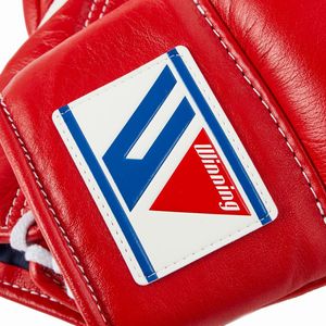 Gants de boxe en cuir personnalisés OEM-Dentelle rouge évacuant l'humidité - Product Image 3