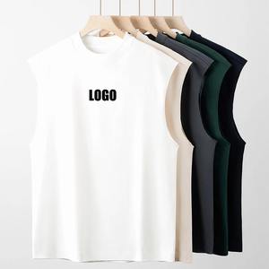 Gran oferta, ropa de verano para hombre, camiseta sin mangas elástica básica para mujer, camiseta sin mangas de algodón puro para hombre, Camiseta deportiva para culturismo - Product Image 1