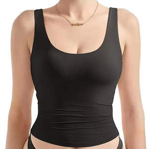 Women's Basic <b>Knitted</b> <b>Tank</b> <b>Top</b> Summer Sleeveless High Quality Quick Dry Breathable Eco-Friendly - Product Image 1