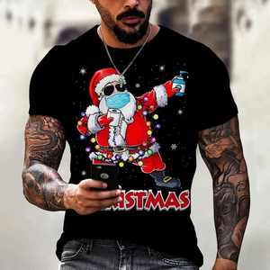 <b>Funny</b> Vintage <b>T</b>-<b>shirt</b> For <b>Men</b> Casual O-neck Tops 3d Santa Claus Printed Christmas X'mas Fashion Oversized Short <b>T</b>-<b>shirt</b> for <b>Men</b> - Product Image 4