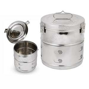 Tambour de pansement de stérilisation de marque privée tambour d'autoclave médical plateau d'instrument médical en acier inoxydable robuste personnalisé - Product Image 5