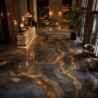 Peinture de sol autolissante en résine décorative à texture marbre de luxe, sable coloré époxy, pour intérieur résidentiel