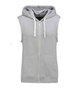 Wholesale High Quality Logo Custom Men's Tops Sleeveless <b>Hoodie</b> for Men Zip Up Heavy Weigh <b>Gym</b> <b>Hoodie</b> for Men - Product Image 1