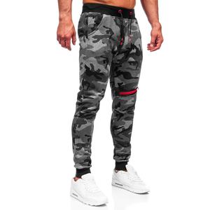 กางเกงวิ่งขาตรงลายพรางสีเทาสำหรับผู้ชายกางเกงหลายกระเป๋าลำลองขนาดใหญ่ - Product Image 3