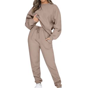 Chándal de dos piezas para mujer, fabricante de ropa, chándales para mujer, conjuntos de Jogger de lana de algodón, chándal para mujer 2026 - Product Image 6
