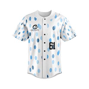 Vente en gros de chemises unies de baseball à impression personnalisée Haut de baseball Maillot de baseball bon marché pour homme avec sublimation - Product Image 5