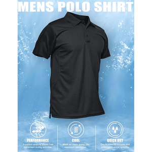 Polyester à manches courtes pour hommes personnalisés de haute qualité pour Polo T-Shirt été style décontracté avec tissu de toile à motif solide - Product Image 6