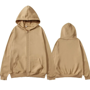 Sudaderas con capucha atléticas con estilo para hombres y mujeres, prendas de vestir exteriores con cierre de cremallera para deportes de otoño e invierno, cómodas 100% de algodón - Product Image 2