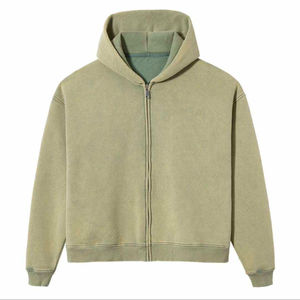 Vente en gros Acid Wash Sweat à capuche pour hommes Heavyweight Oversized hoodies hommes - Product Image 4
