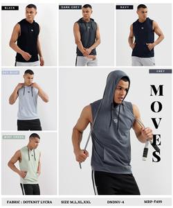 Stringer Hoodie - Imported Dotknit <b>Lycra</b>(GSM 180) <b>Mens</b> Muscle Singlet Stringer Running Fitness Gym Tank Top <b>Men</b> - Product Image 6