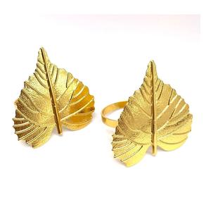 Vente chaude de ronds de serviette en métal décoratifs de table de style de luxe plaqués or dans le prix de gros pour une utilisation de mariage personnalisée. - Product Image 5