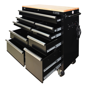 Gabinete de herramientas de acero de 10 cajones de 104 cm Cofre de herramientas mecánico rodante de alta resistencia para almacenamiento de almacén de Industria de garaje - Product Image 4