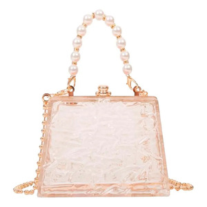 Elegant Women's <b>Handbag</b>, Shoulder Bag, Hand Bag, Crossbody Bag, Transparent, Plain <b>Gold</b> - Assorted Colors - Product Image 1