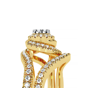 ชุดแหวนแต่งงานเพชร พร้อมตัวเลือกสีโรสโกลด์/ไวท์โกลด์/เยลโลว์โกลด์ สำหรับเพื่อนเจ้าสาวในงานแต่งงาน - Product Image 3