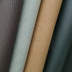 Cuir de stock de voiture en PVC de qualité A avec perforé pour housses de siège de voiture - Product Image 1