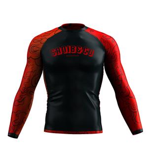 Compresión personalizada Bjj Men Rash Guard, gran oferta de camisetas de entrenamiento físico y ropa de artes marciales para hombres - Product Image 4