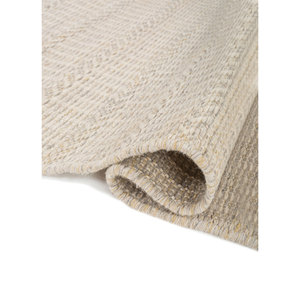 พรมขนสัตว์ทอมือ Abrash Ivory Flat Weaves สีพื้น ขนาด 9x12 ฟุต รูปทรงสี่เหลี่ยมผืนผ้า สำหรับบ้าน โถงทางเดิน ห้องนั่งเล่น และห้องนอน-ADWL-157 - Product Image 2