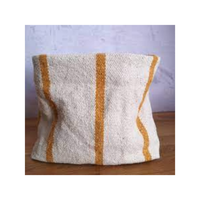 Panier utilitaire brodé 100% coton tissé doux personnalisé conçu par des artisans indiens pour le panier à manger quotidien