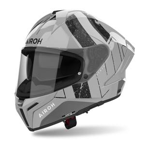 Casco Airoh Matryx Scope, Medio Rostro, Retro, Deportivo, para Motocicletas, 4 Estaciones, Gris Brillante, Carcasa de ABS, Talla L, Visera, Nuevo - Product Image 3