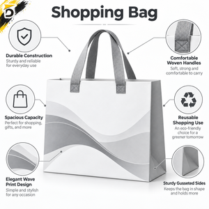 Bolsas de compras que ofrecen un amplio espacio de almacenamiento, asas resistentes y comodidad ligera para ropa, regalos, accesorios y bolsas deportivas. - Product Image 6
